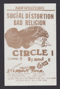 SOCIAL DISTORTION w/ Bad Religion, Circle One, Channel 3, Symbol Six at the Old Victoria Theatre