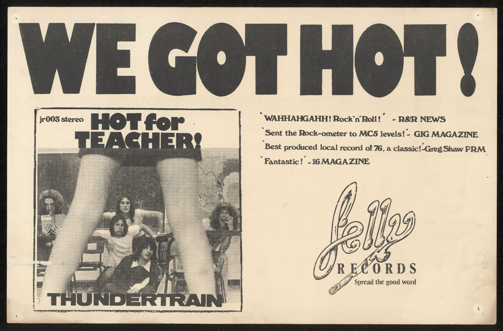 THUNDERTRAIN "Hot For Teacher" promo flier