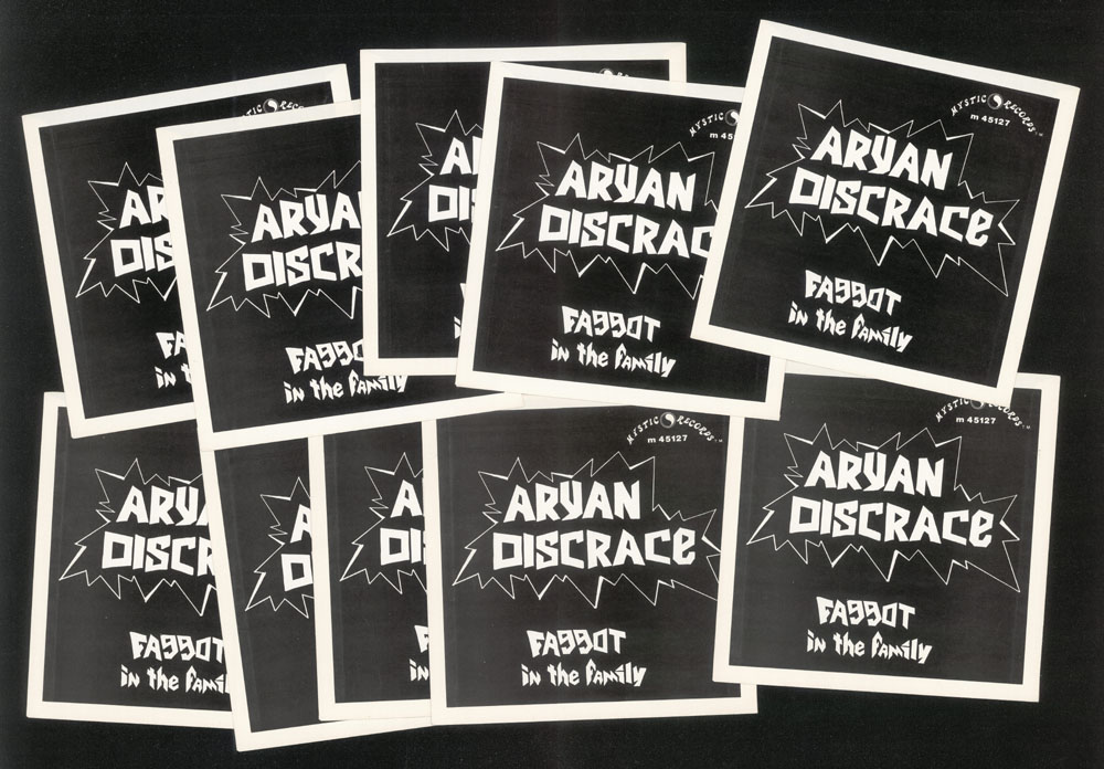 ARYAN DISGRACE ~ Faggot In The Family 7in. (Mystic 1983)