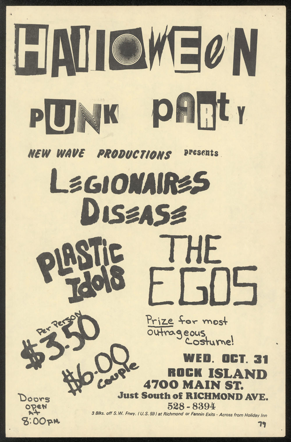 LEGIONAIRE'S DISEASE w/ Plastic Idols, Egos at Rock Island