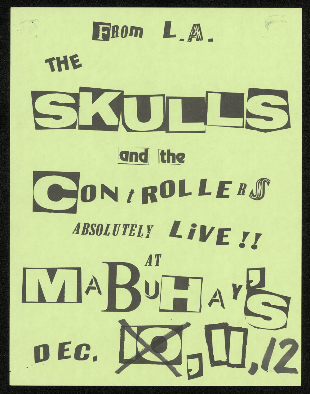 SKULLS w/ Controllers at Mabuhay Gardens