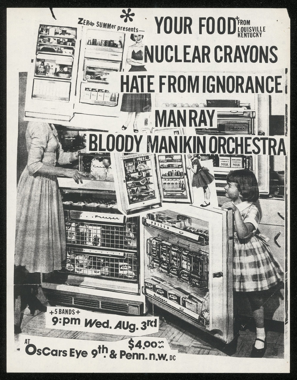 YOUR FOOD w/ Nuclear Crayons, Hate From Ignorance, Manray, Bloody Manikin Orchestra at Oscar's Eye