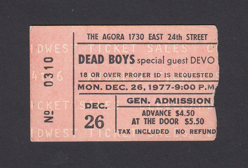 DEAD BOYS w/ Devo at The Agora 12.26.77