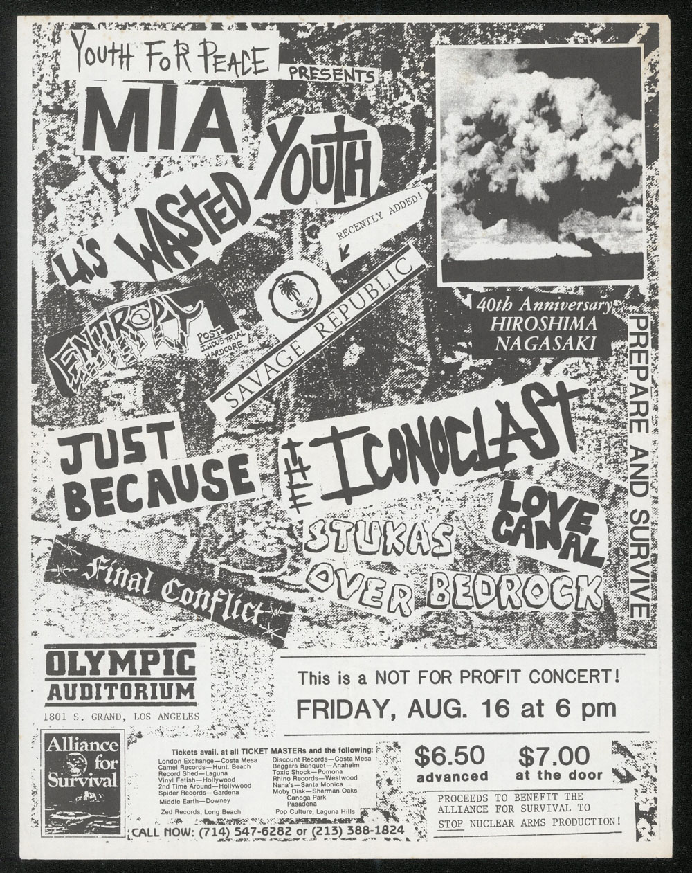 MIA w/ Wasted Youth, Savage Republic at Olympic Auditorium