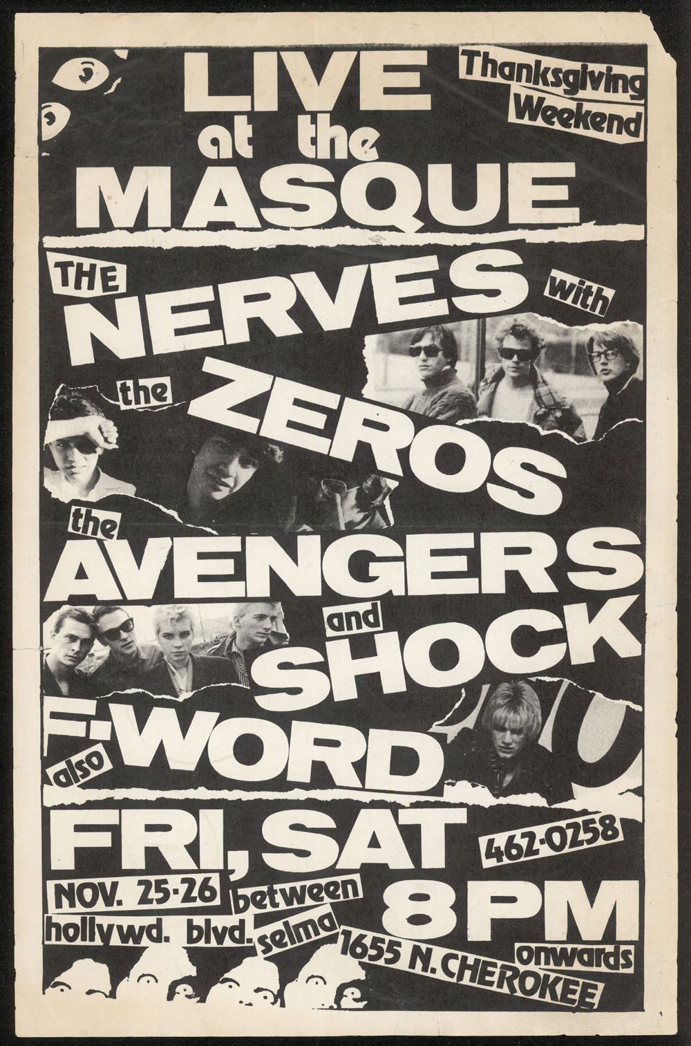 NERVES w/ Zeros, Avengers, Shock, F-Word at the Masque