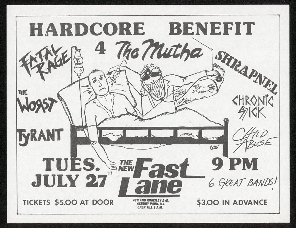 MUTHA RECORDS HARDCORE BENEFIT w/ Child Abuse, Tyrant, Chronic Sick, Worst, Shrapnel, Fatal Rage