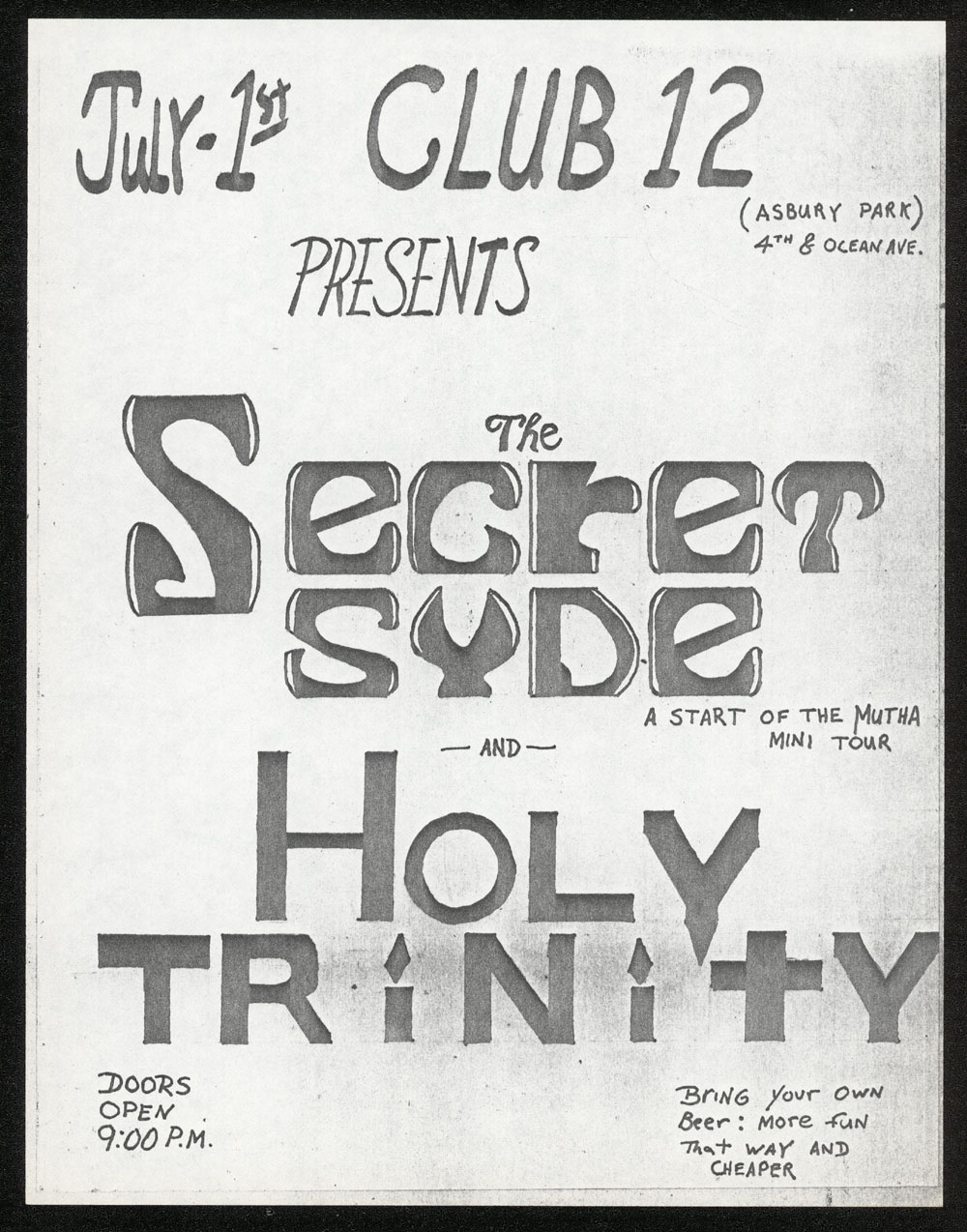 SECRET SYDE w/ Holy Trinity at Club 12