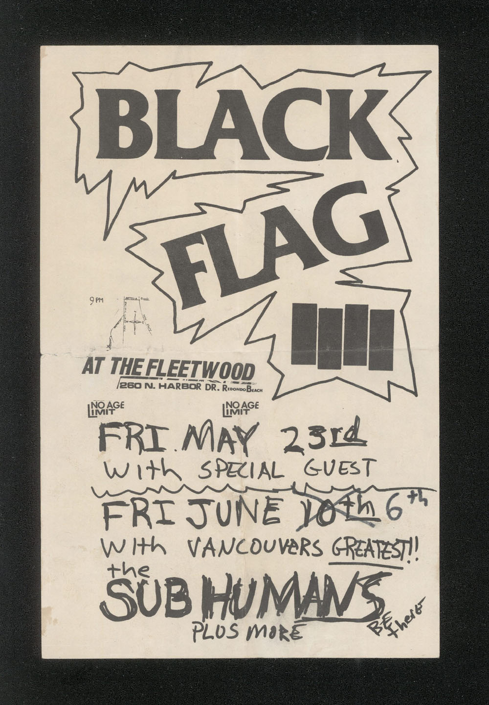 BLACK FLAG w/ Subhumans at The Fleetwood
