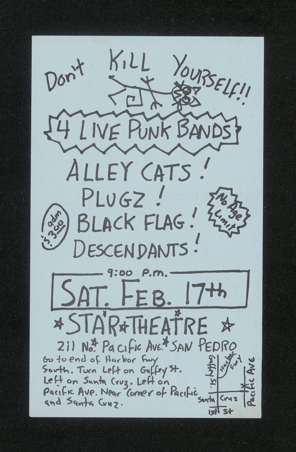 ALLEY CATS w/ Plugz, Black Flag, Descendents at Star Theatre