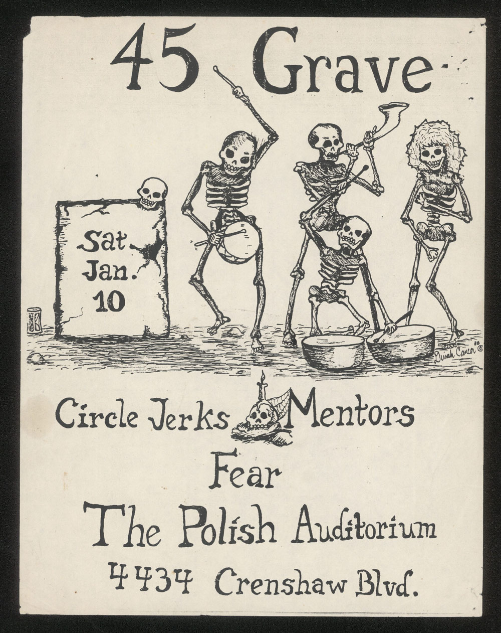 45 GRAVE w/ Circle Jerks, Mentors, Fear at Polish Auditorium