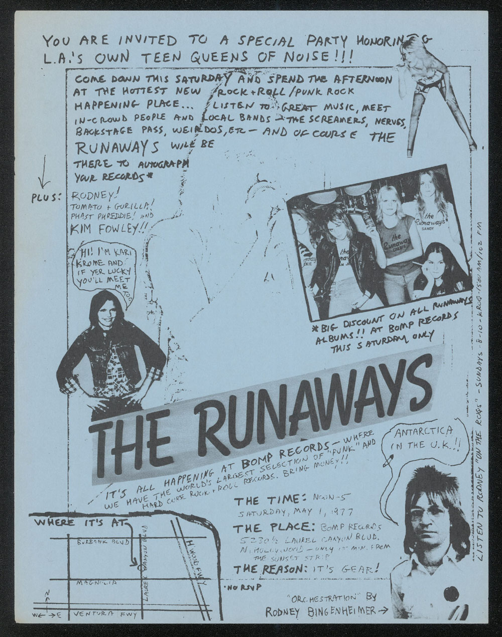 RUNAWAYS at Bomp Records