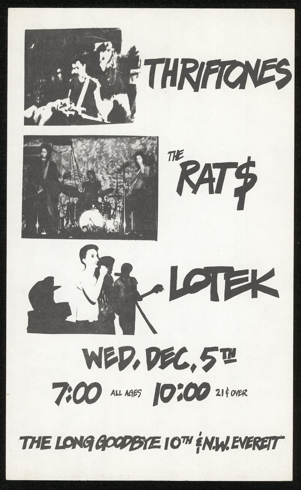 RATS w/ Thriftones, Lotek at The Long Goodbye