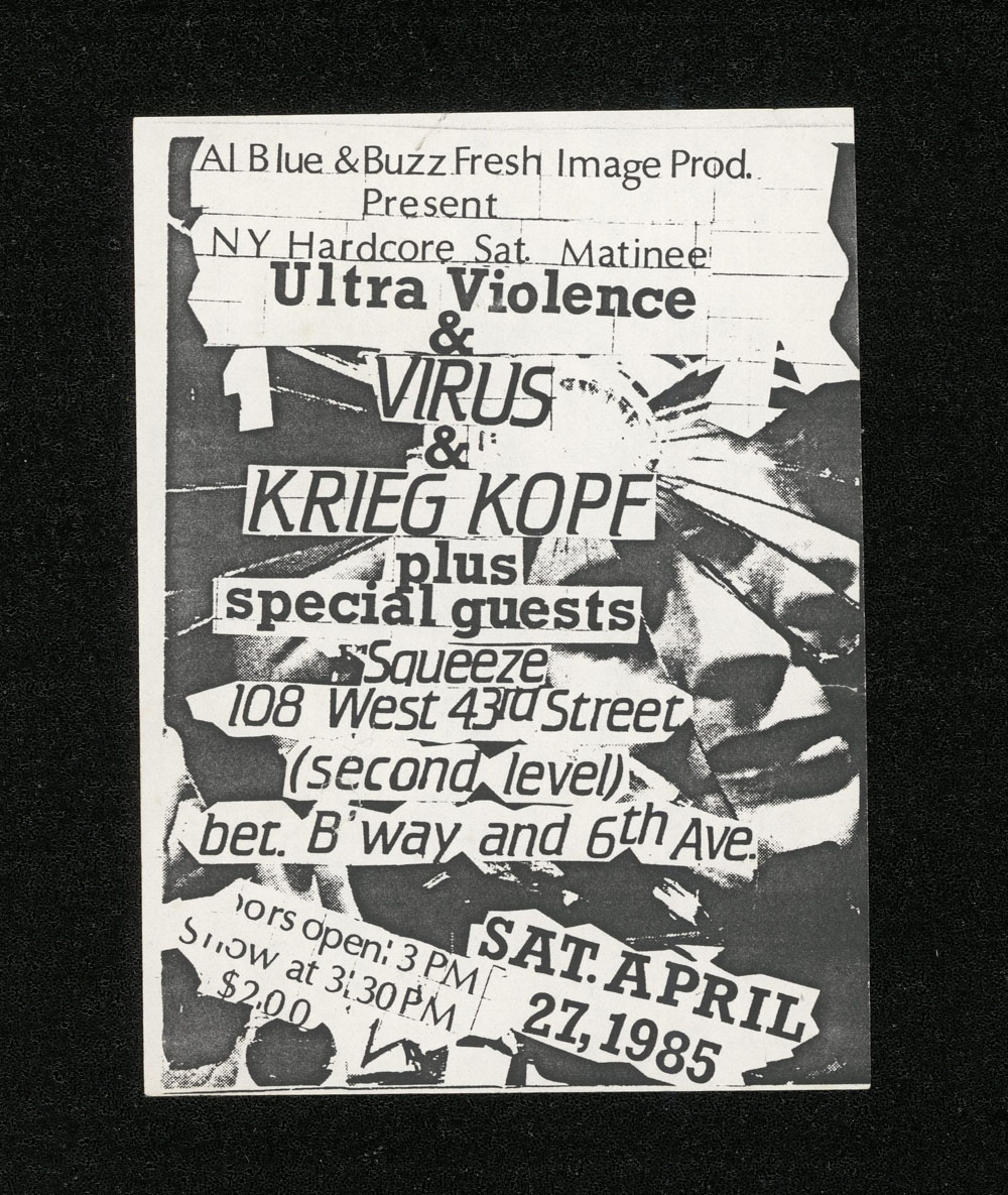 ULTRA VIOLENCE w/ Virus, Krieg Kopf at Squeeze