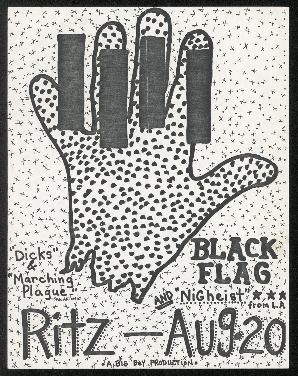 BLACK FLAG w/ Nig-Heist, Dicks, Marching Plague at the Ritz
