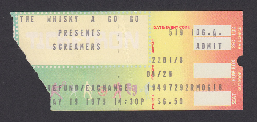 SCREAMERS at the Whisky 5.19.79