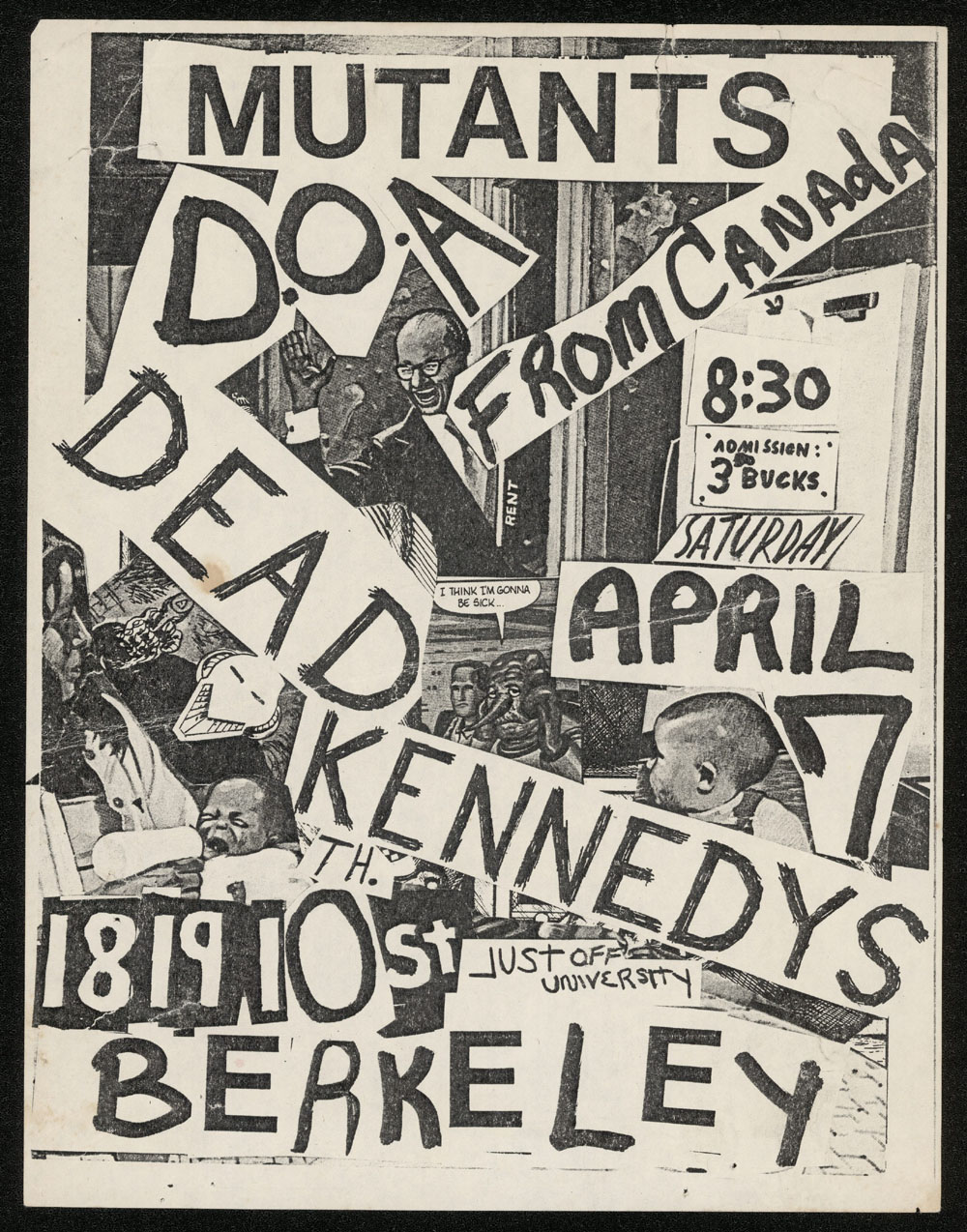 MUTANTS w/ DOA, Dead Kennedys at Mabuhay Gardens