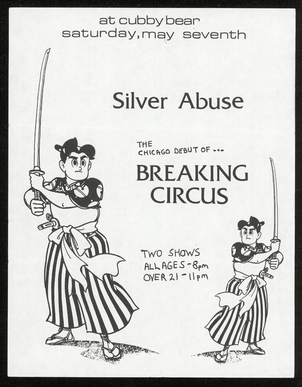 SILVER ABUSE w/ Breaking Circus at Cubby Bear