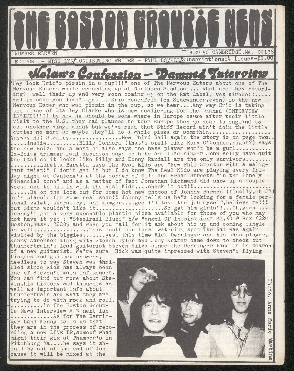 BOSTON GROUPIE NEWS #11