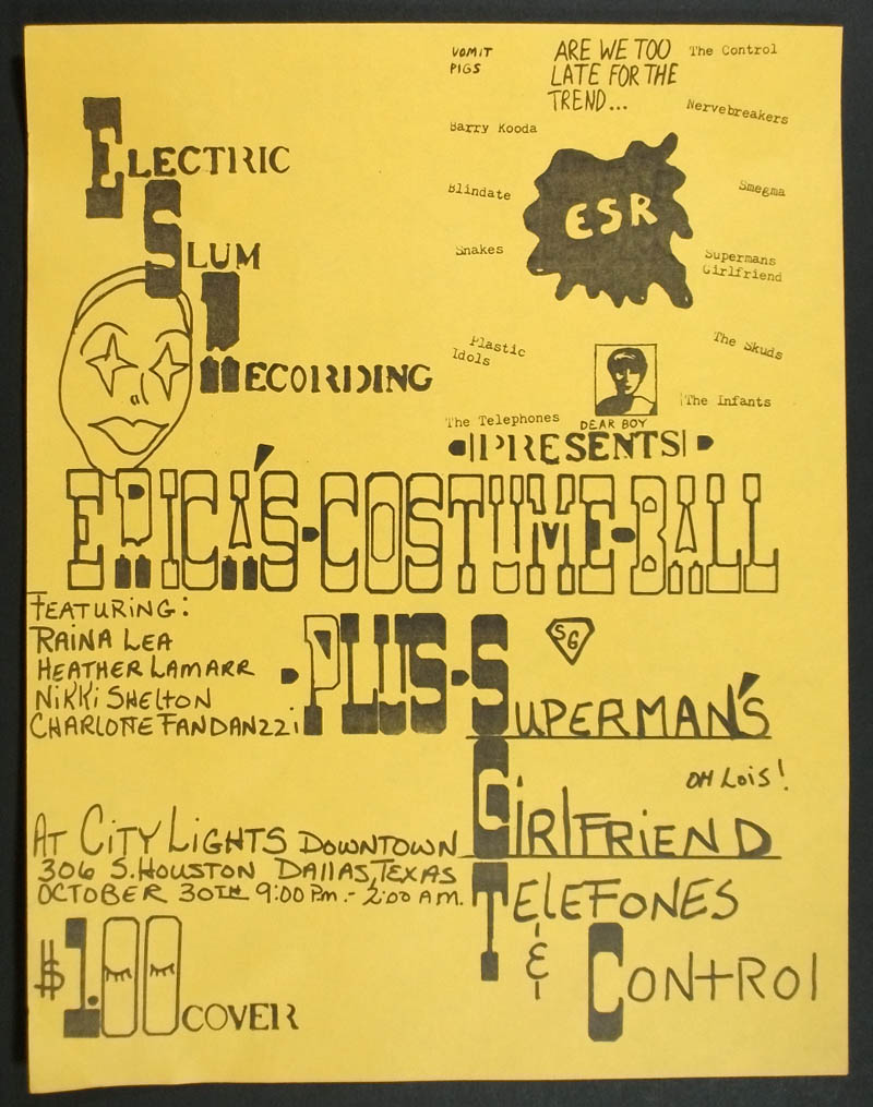 ESR presents Superman's Girlfriend, Telefones, Control at City Lights