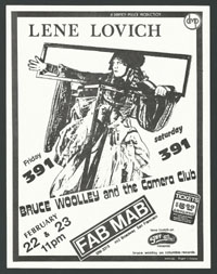 LENE LOVICH w/ 391, Bruce Woolley at Fab Mab