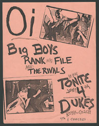 BIG BOYS w/ Rank & File, Rivals at Dukes