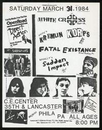 WHITE CROSS w/ Kremlin Korps, Fatal Existence, Sudden Impact at C.E. Center