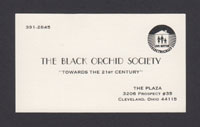 BLACK ORCHID SOCIETY business card