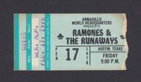 RAMONES w/ Runaways at Armadillo World Headquarters 2.17.78