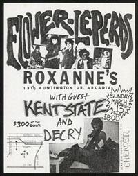 FLOWER LEPERDS w/ Kent State, Decry at Roxanne's