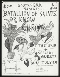 BATTALION OF SAINTS w/ Dr. Know, Killroy, The Grim at Sun Valley Sportsman's Hall