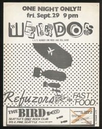 WEIRDOS w/ Refuzors, Fast Food at The Bird