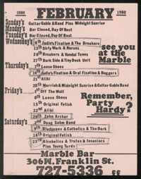 MARBLE BAR calendar 2/80