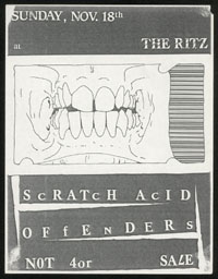 SCRATCH ACID w/ Offenders, Not For Sale at the Ritz