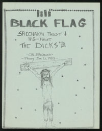 BLACK FLAG w/ Dicks, Nig Heist, Saccharine Trust at On Broadway
