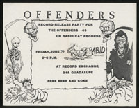 OFFENDERS at Record Exchange