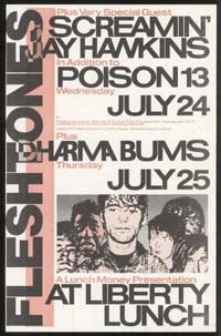 FLESHTONES w/ Screamin' Jay Hawkins, Poison 13, Dharma Bums at Liberty Lunch
