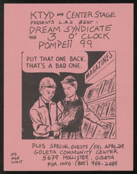 DREAM SYNDICATE w/ Three O'Clock, Pompeii 99 at Goleta Community Center