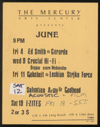 GOBSHEIT w/ Lesbian Strike Force at Mercury Arts Center