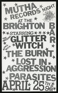 MUTHA RECORDS NIGHT w/ Lost In Aggression, Burnt, Glitter Witch, Parasites at Brighton Bar