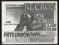 NECROS w/ Fate Unknown, Upchuk at Club Stain