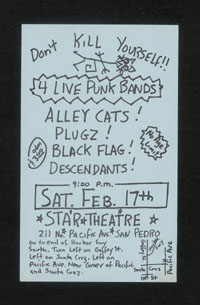 ALLEY CATS w/ Plugz, Black Flag, Descendents at Star Theatre