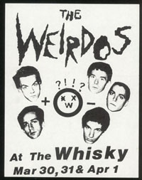 WEIRDOS at the Whisky