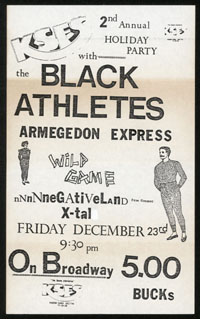 BLACK ATHLETES w/ Armegedon Express, Wild Game, Negativland, X-Tal at On Broadway