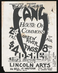 FANG w/ House of Commons, Green River, Fags, DSML at Lincoln Arts