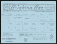 BRIGHTON BAR calendar 12/83