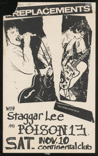 REPLACEMENTS w/ Poison 13, Staggar Lee at Continental Club
