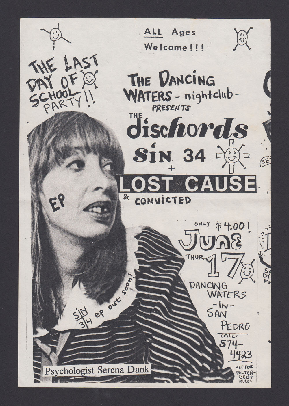 DISCHORDS w/ Sin 34,Lost Cause, Convictedat Dancing Waters